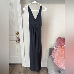Half Moon Black Maxi Dress